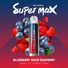 SKE Crystal Super Max 4500 Prefilled Pod Kit Box of 10, Blueberry Sour Raspberry Flavor