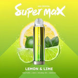 SKE Crystal Super Max 4500 Prefilled Pod Kit Box of 10, Lemon Lime Flavor