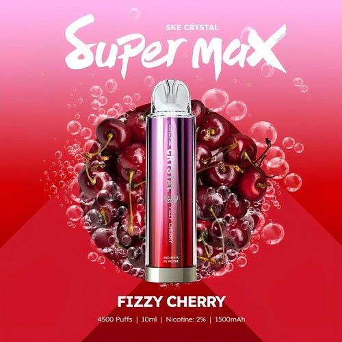 SKE Crystal Super Max 4500 Puffs Prefilled Pod Device, Fizzy Cherry Flavor