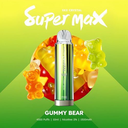 SKE Crystal Super Max 4500 Puffs Prefilled Pod Device, Gummy Bear Flavor