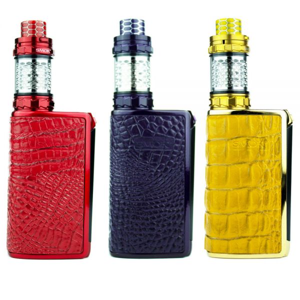 Smok Gator Vape Kit, Prism Gold & Yellow Artificial Crocodile, Purple & Purple Artificial Crocodile And RedArtificial Crocodile colours