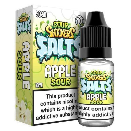 Sour Shockers 10ml E Liquid, Pack of 5, Apple Sour Flavor