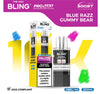 The Bling 10K Pro Max Replacement Prefilled Pods - Box of 5 Available In Blue Razz Gummy Bear Flavour 