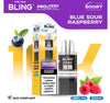 The Bling 10K Pro Max Replacement Prefilled Pods - Box of 5 Available In Blue Sour Raspberry Flavour 
