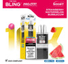 The Bling 10K Pro Max Replacement Prefilled Pods - Box of 5 Available In Strawberry Watermelon Bubblegum Flavour 