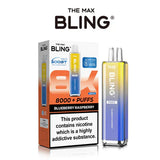 The Crystal Bling Max 8000 Puffs Prefilled Pod Vape Kit, Blueberry Raspberry Flavor