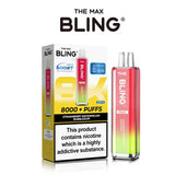 The Crystal Bling Max 8000 Puffs Prefilled Pod Vape Kit, Strawberry Watermelon Bubblegum Flavor