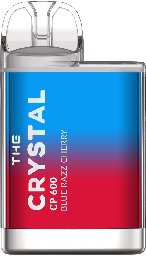 The Crystal CP600 Prefilled Vape Pod Device Box of 10, Blue Razz Cherry Flavor