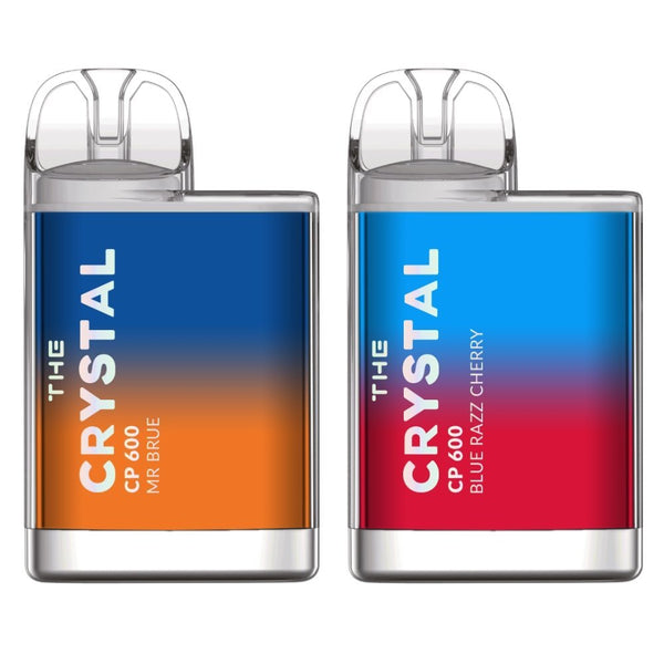 The Crystal CP600 Prefilled Vape Pod Device Box of 10, Mr Blue, Blue Razz Cherry Flavor