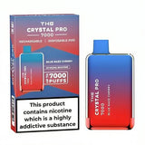 The Crystal Pro 7000 Puffs Prefilled Vape Pod Device, Blue Razz Cherry Flavor