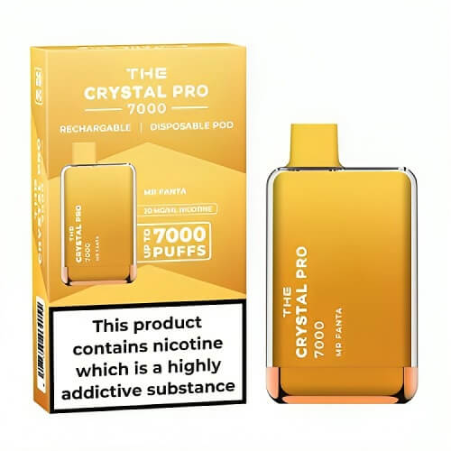 The Crystal Pro 7000 Puffs Prefilled Vape Pod Device, Mr Fanta Flavor