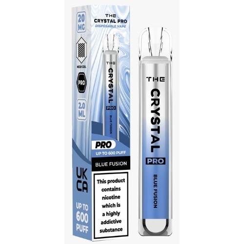 The Crystal Pro Bar 600 Puff Prefilled Vape Pod Device, Blue Fusion Flavor