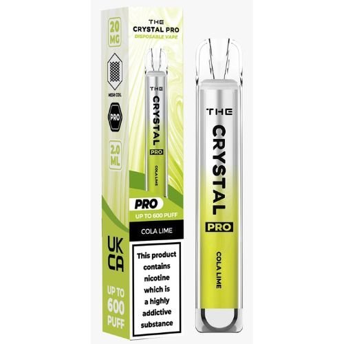 The Crystal Pro Bar 600 Puff Prefilled Vape Pod Device, Cola Lime Flavor