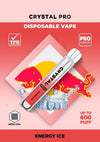 The Crystal Pro Bar 600 Puff Prefilled Vape Pod Device, Energy Ice Flavor