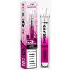 The Crystal Pro Bar 600 Puff Prefilled Vape Pod Device, Strawberry Watermelon Bubblegum Flavor