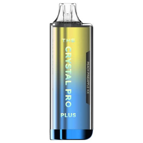 The Crystal Pro Plus 4000 Puffs Prefilled Vape Pod Kit, Peach Pineapple Ice Flavor