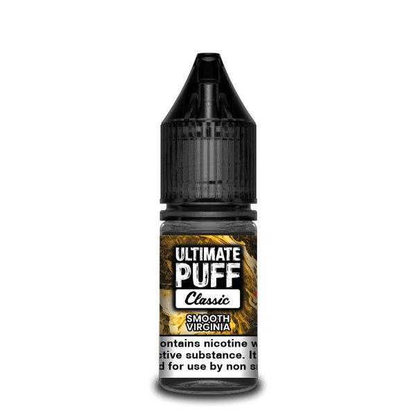 Ultimate Puff 10ml Nic Salts E Liquid, Pack of 10, Smooth Virginia Flavor