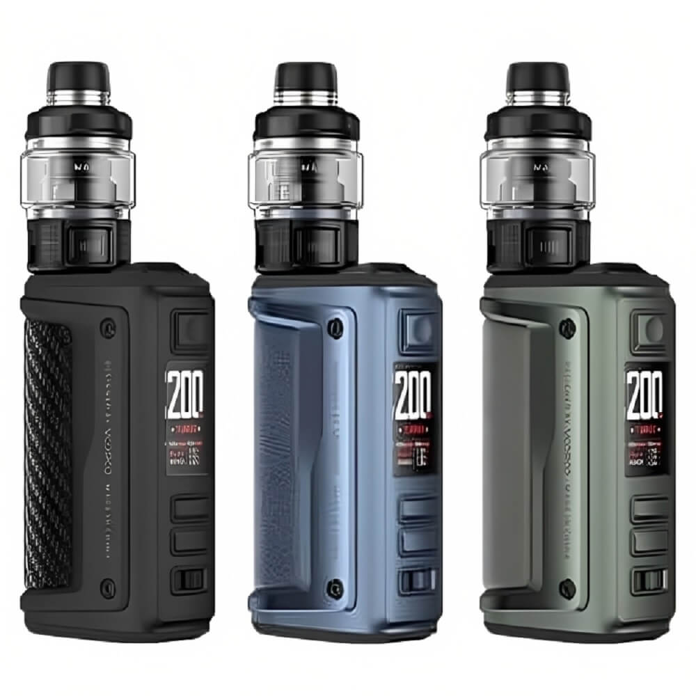 Voopoo Argus GT 2 Vape Mod Kit, Carbon Fiber, Dark Blue And Lime Green Colours