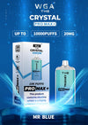 WGA Crystal Pro Max 10000 Puffs Prefilled Pod Vape Kit, Mr Blue Flavor