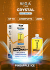 WGA Crystal Pro Max 10000 Puffs Prefilled Pod Vape Kit, Pineapple Ice Flavor