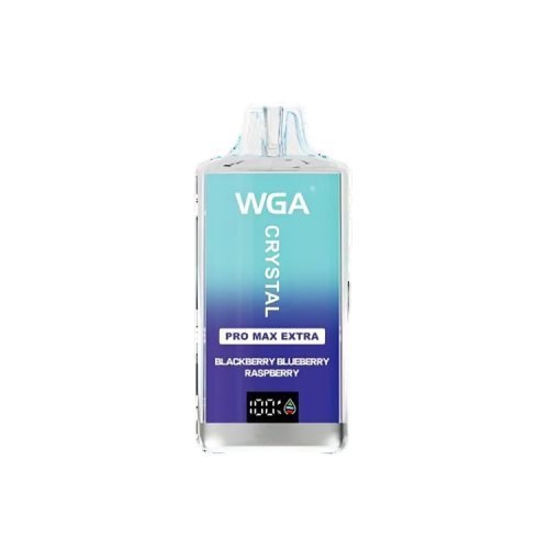 WGA Crystal Pro Max Extra 15K Prefilled Vape Box of 10, Blueberry Raspberry Flavor